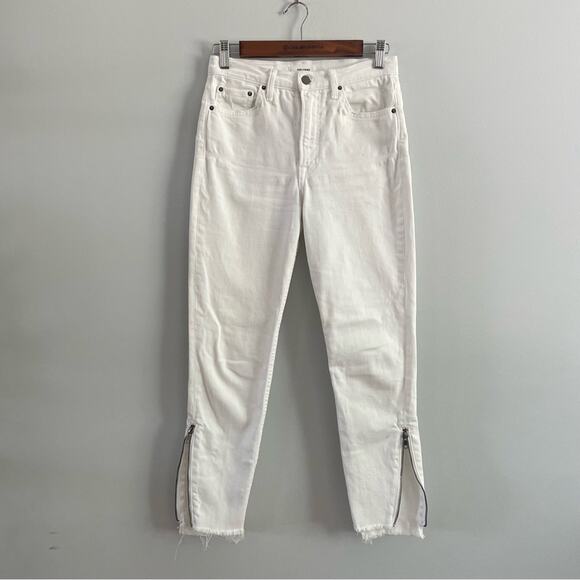 GRLFRND | Women’s The Kendall High Rise Ankle Zipper Jeans White Noise Denim 26 - Picture 3 of 13